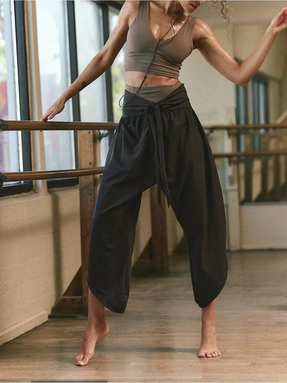 Free People FP Movement Retreat Yoga Pants Black M BNWT